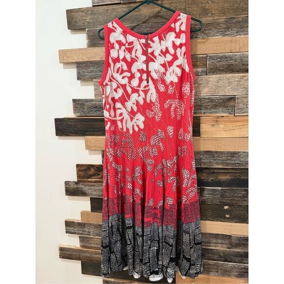 NIC+ZOE Terrace Twirl Sleeveless A-Line Knit Jersey Dress Midi Crew Neck Sz 1X - Picture 3 of 8